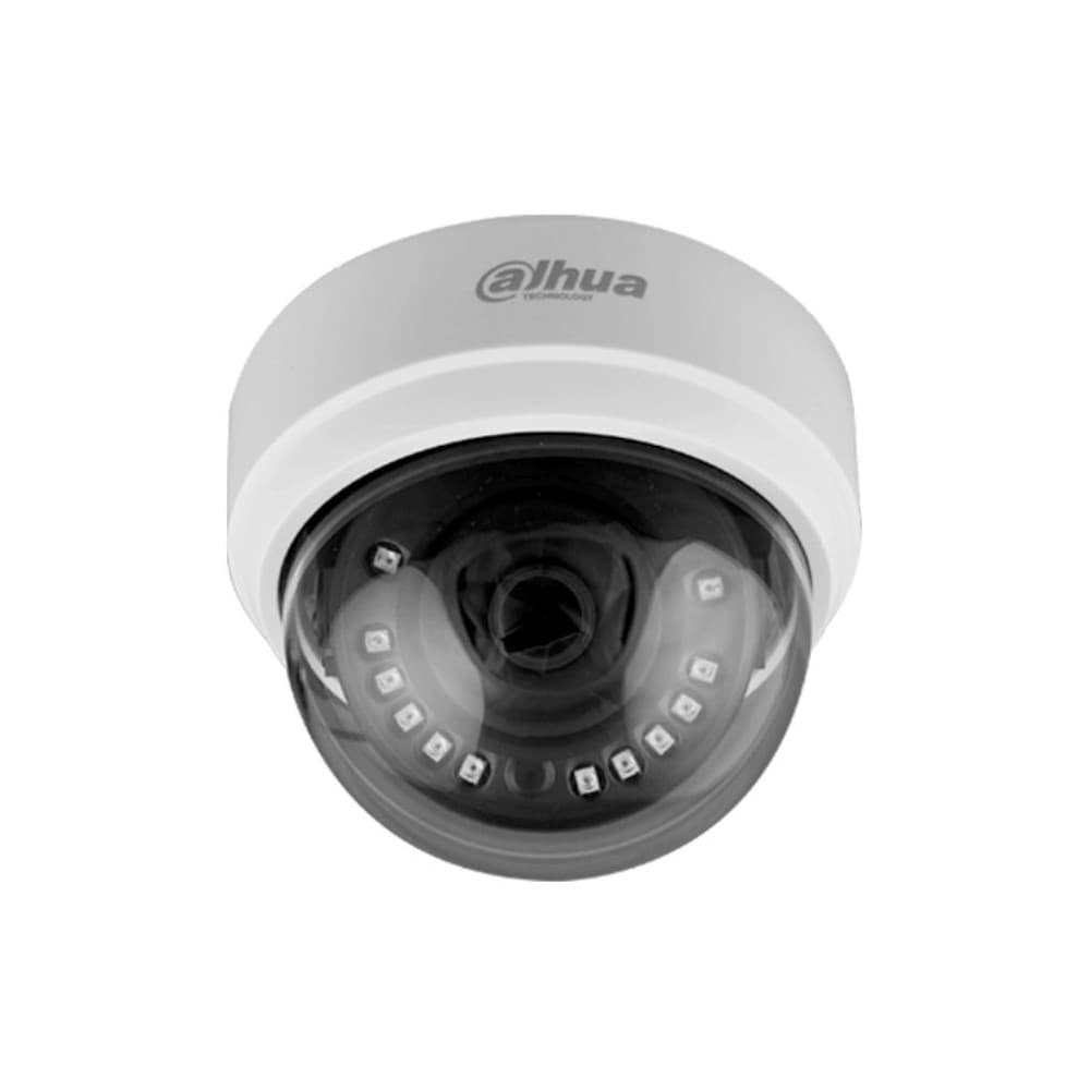DAHUA Camara Dahua Domo,2MP, Lente fijo 2,8mm, 4en1 (CVI/TVI/AHD/CVBS), Plastico, Smart IR20m, 12VDC.