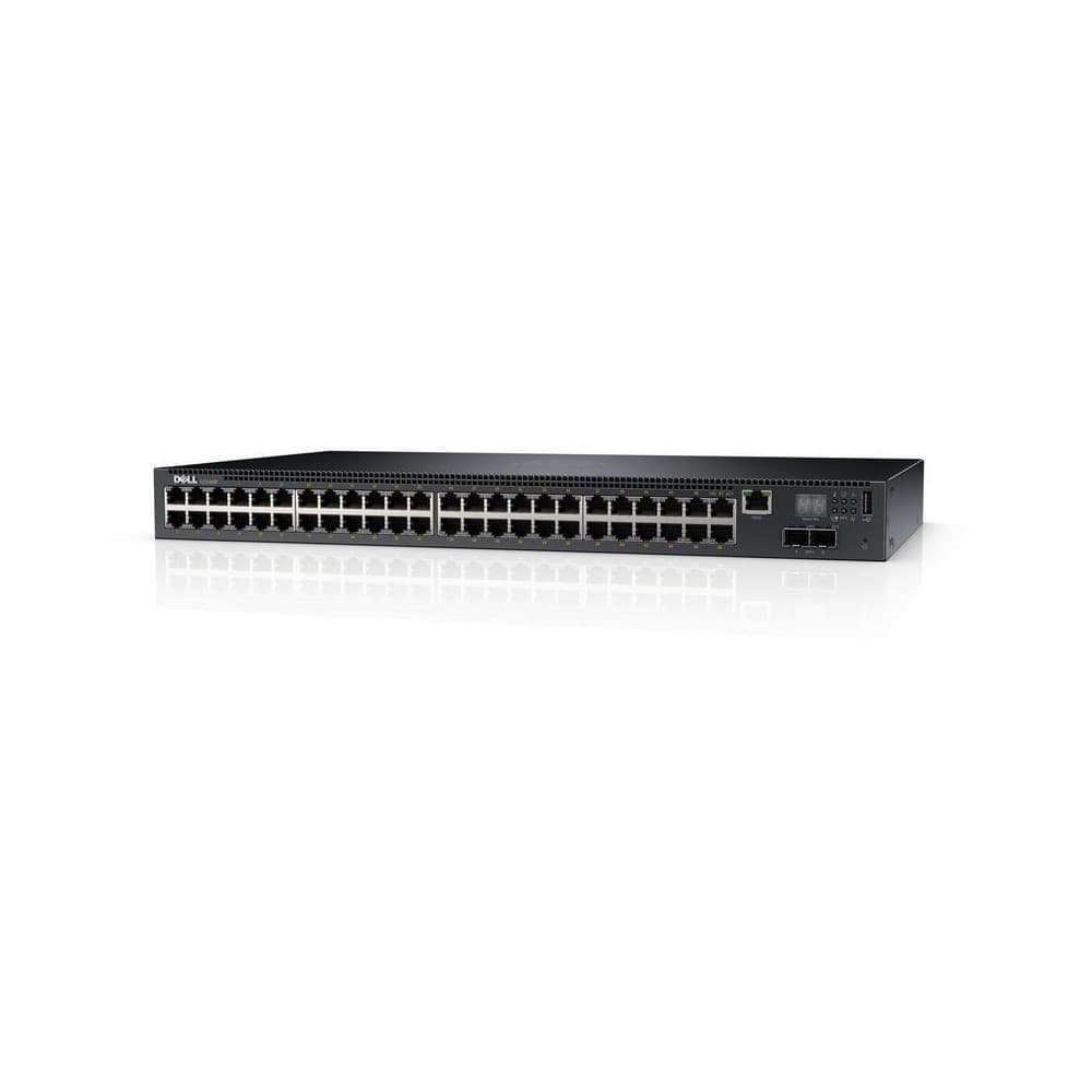 DELLSERVIDORES Switch Dell Networking N2048P - 48 ports GbE Base-T PoE/PoE+ (up to 850W total), 2 port SFP+