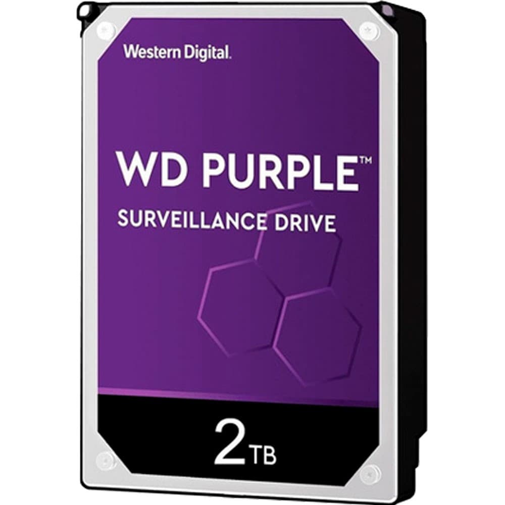 WESTERN DIGITAL Disco duro western digital purpura 2TB 5400RPM sata 6Gbs cache 64 MB 3,5in videovigilancia trabajo 24/7