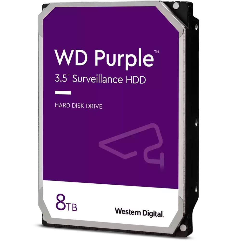 WESTERN DIGITAL Disco Duro Western Digital PURPLE 8TB 5640RPM SATA 6Gbs Cache 128 MB 3,5in videovigilancia trabajo 24/7